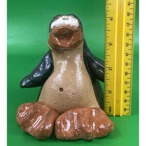 Bill & Nancy Hicks Pottery Handmade 4.25" Penguin Collectible -Artist Signed